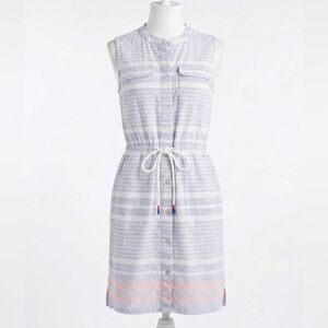 Vineyard Vines Light Blue and Coral Striped Dress Cottage Boat Summer Size Small